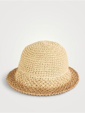 Eugenia Kim Bailey Crochet Ombré Bucket Hat Ombre Straw Tan Beige Summer